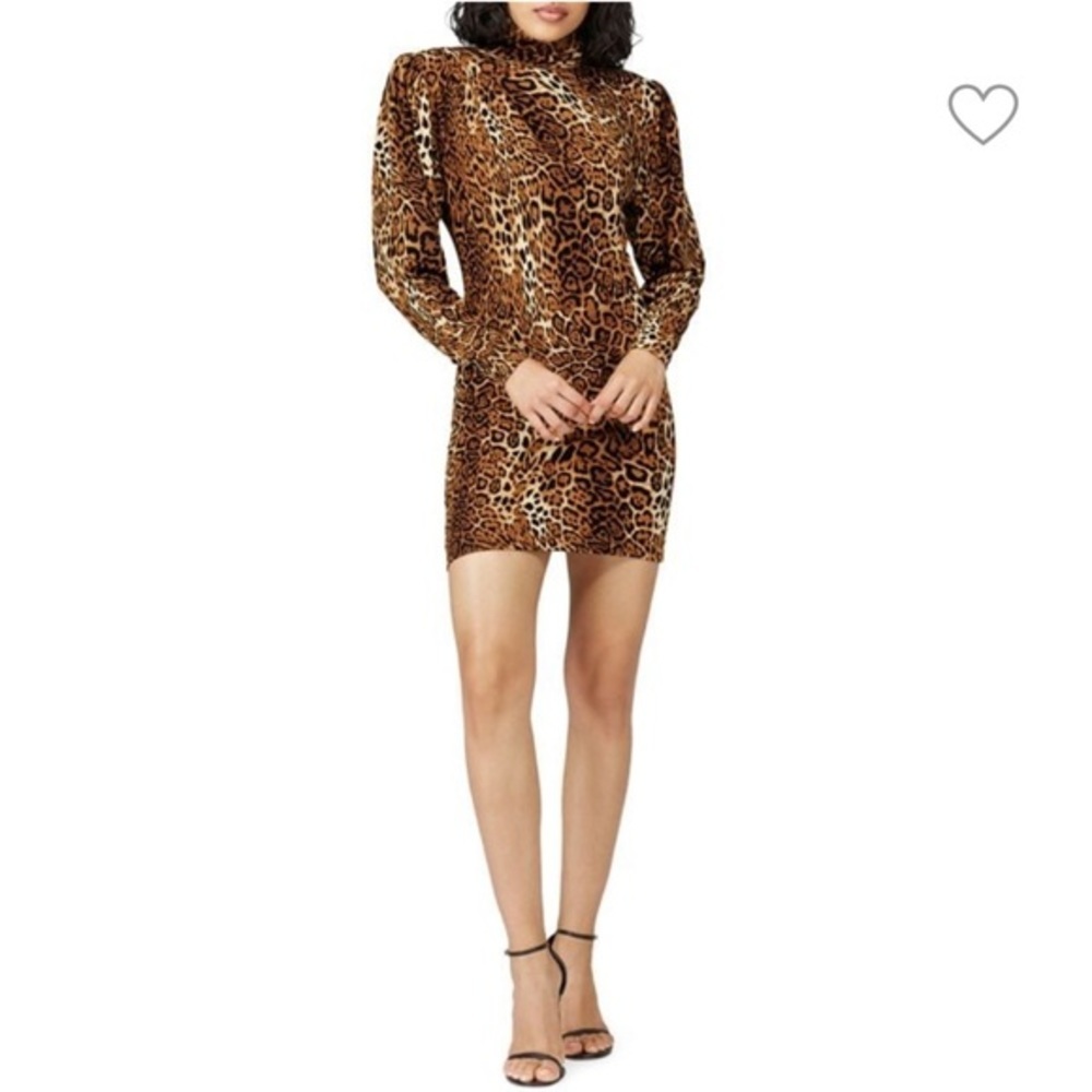 Ronny Kobo animal print mini dress